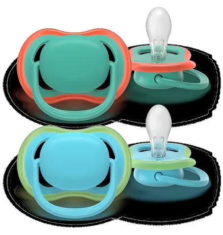 Philips AVENT SCF087/10 modrá/zelená, chlapec / Dudlík / 6-18 m / 2 ks