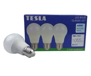 TESLA BULB E27 9W 3-pack / LED žárovka / 230V / 1055lm / 4000K / denní bílá