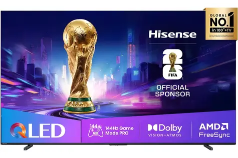 100" Hisense 100E7Q PRO černá / Televize / QLED / UHD 4K / 144Hz / DVB-T2&C&S2 / Wi-Fi / 50W repro