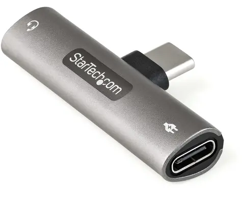 StarTech adaptér USB-C na 3,5mm jack & Power Delivery 60W / Adaptér / TRRS sluchátkový konektor / USB-C nabíjení