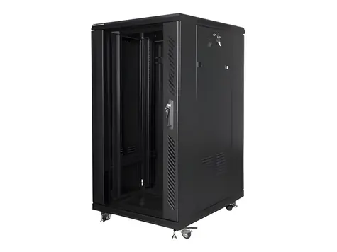 Lanberg 22U 600x800 černý / Stojanový rozvaděč / 19" / Flat pack