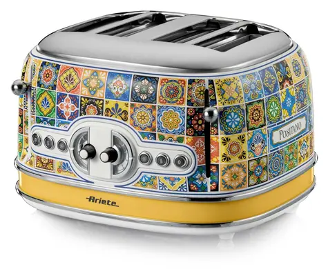 Ariete Positano vícebarevná / Toustovač / 4 topinky / 1630 W / 6 úrovní opékání