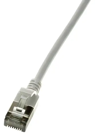 LogiLink SLIM CAT6 šedý / Patch kabel / U/FTP / 1 m / RJ-45
