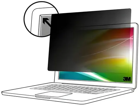 3M Bright Screen Privacy Filter černá / Filtr soukromí na notebook / 14" / Sklopný
