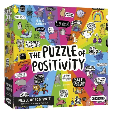 GIBSONS Puzzle Pozitivního myšlení / 1000 dílků / 68x49 cm
