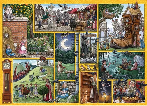 GIBSONS Puzzle Říkanky napříč časem / 1000 dílků