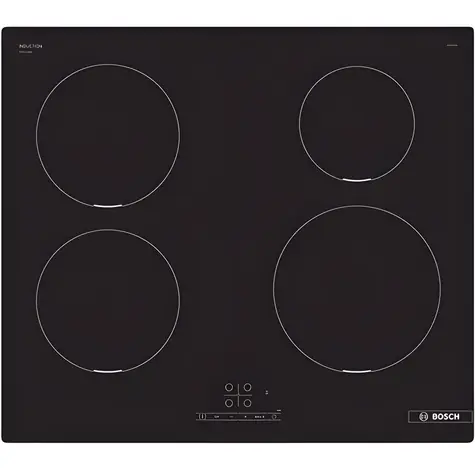 Bosch PIE611BB5E černá / Indukční varná deska / 60 cm / 4 plotny / 7400 W / dotykové ovládání / Flex zóna