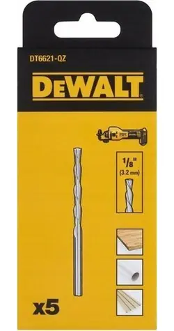 DeWalt frézy 1/8" pro DCS551 5 ks / Frézovací nástavce / PVC / ALU / dřevo / sádrokarton / 60 mm