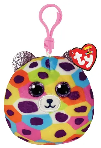 TY Squishy Giselle duhový leopard / 8,5 cm