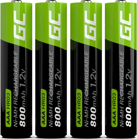 Green Cell Akumulátor AAA (R03) / Nabíjecí baterie / NiMH / 1,2 V / 800 mAh / 4 ks