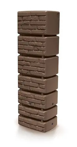 Prosperplast TOWER BRICK rustikální cihlová 350 l / Sud na dešťovou vodu / 180x38,4 cm / plast