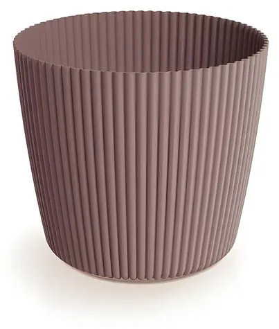 PROSPERPLAST Květináč MILLY ROUND marsala / Průměr 23,6 cm / Výška 20,8 cm / Objem 7 l / Plast