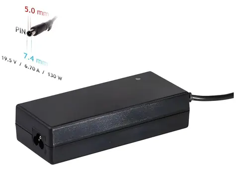 Akyga Nabíječka na notebook pro Dell / 19.5V / 6.7A / 130W / konektor 7.4x5.0 mm + pin