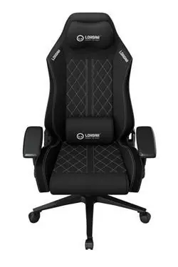 Lorgar CHA41 černo-bílá / Herní židle / ergonomická / prošívaná látka odolná skvrnám