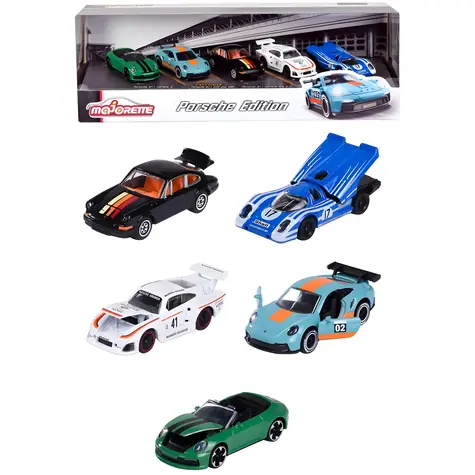 MAJORETTE 2053172 Dárkový set Porsche / Kovová autíčka / volnoběžná / délka 7,5 cm