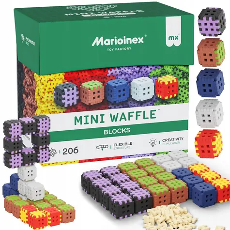 MARIOINEX Stavebnice Mini Waffle / 206 dílků / od 3 let