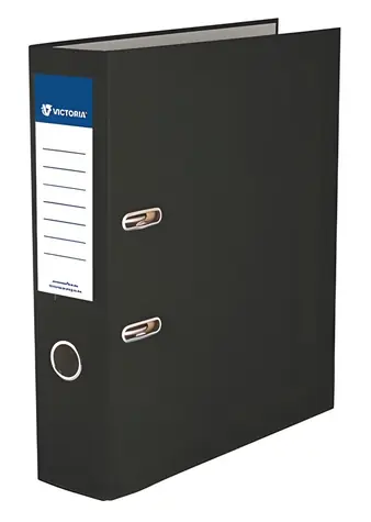 VICTORIA OFFICE Pákový pořadač Basic černý / 75 mm / A4 / PP/karton