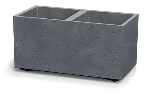 Prosperplast SIERRA CASE beton effect 57,7 cm šedá / Květináč / Plast / 26,2 l