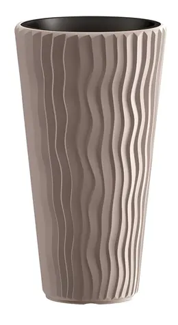 PROSPERPLAST SANDY SLIM mocca 29,7 cm / Květináč / Objem 22 l / Výška 53,1 cm