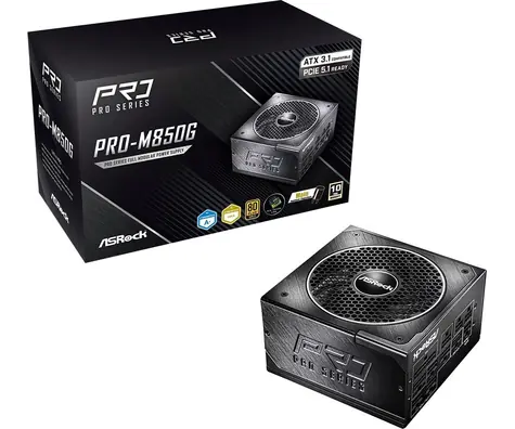 ASRock PRO-M850G černá / Zdroj ATX / 850 W / 80 PLUS Gold