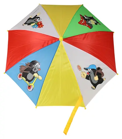 RAPPA Dětský deštník Krtek / automatické otevírání / průměr 70 cm / 3+ roky