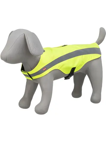 TRIXIE Reflexní bezpečnostní vesta žlutá L 60 cm/62-96 cm / Vesta pro psy / Nepromokavá / Reflexní prvky