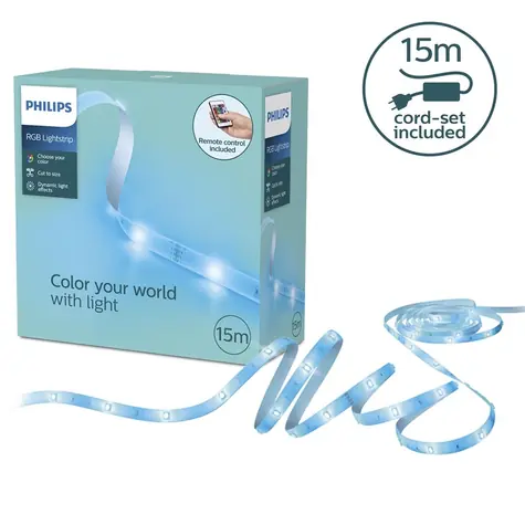 Philips LightStrips 15m RGB Mixed bílá / LED pásek / 20W / dálkové ovládání / IP20