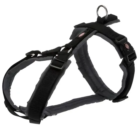 TRIXIE Postroj Premium trekingový černá/grafit XS-S / Nylonový / Obvod hrudi 32-38 cm / 13 mm