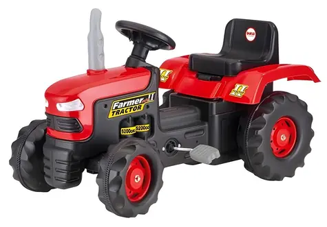 DOLU Šlapací traktor velký červený / od 3 let / nosnost 50 kg