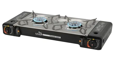 Cattara Traveler DUO / Plynový vařič / 2x 2500 W / 2 hořáky / CP250