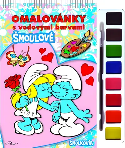 RAPPA Omalovánka Šmoulové 1 / S vodovými barvami a štětcem