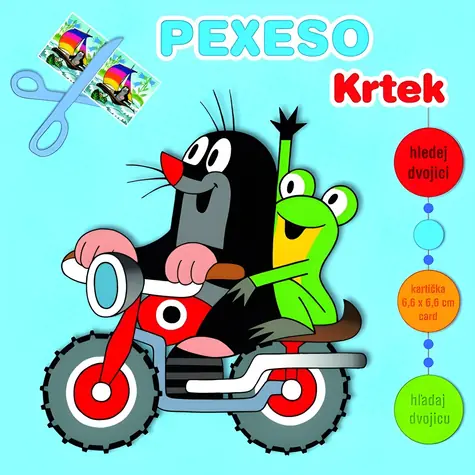 RAPPA Pexeso v sešitu Krtek a motorka / Maxi kartičky 6,6x6,6 cm
