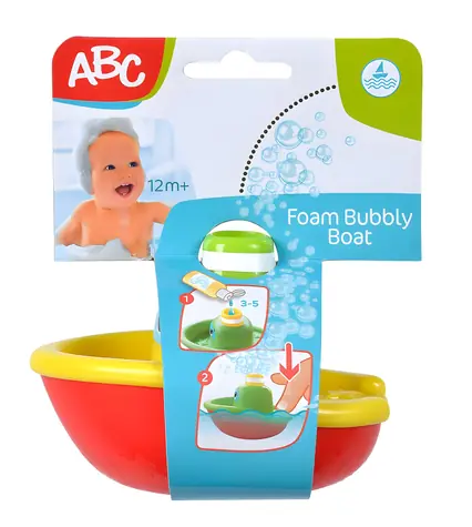SIMBA Lodička s bublinkami ABC / Koupací hračka / 11 cm / 2 druhy
