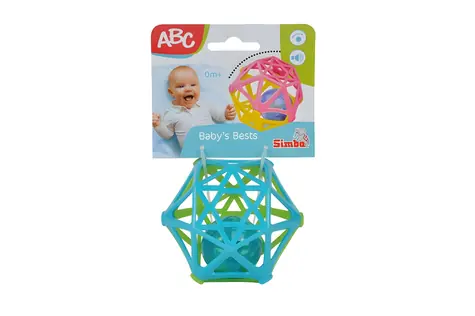 SIMBA Měkká koule s chrastítkem / 9 cm / 4 barevné varianty