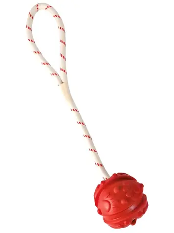 TRIXIE Plovoucí míč na šňůře / Guma / Průměr 7 cm / Délka 35 cm / Pro velké a obří psy