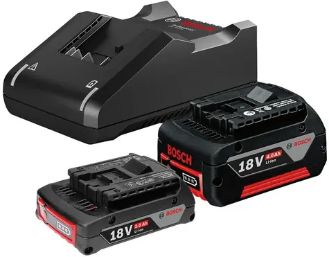 BOSCH 1600A01ZS9 / Startovací sada / GBA 18V 4.0Ah + GBA 18V 2.0Ah + GAL 18V-40 / černá
