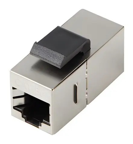 Lanberg Keystone konektor RJ45 CAT5e FTP černý / Konektor / Stíněný / 8P8C / Průchozí