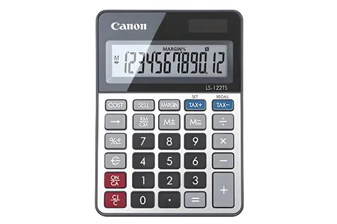 Canon LS-122TS šedá / Kalkulačka / stolní / LCD displej / kovové tělo