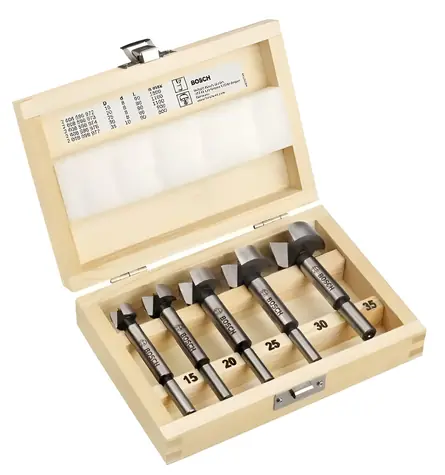 BOSCH Sada Forstnerových vrtáků do dřeva / 5 ks / Průměr 15-35 mm / DIN 7483G