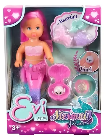 SIMBA Evi Love Mořská panna Pearl / Panenka / 12 cm / růžové vlasy