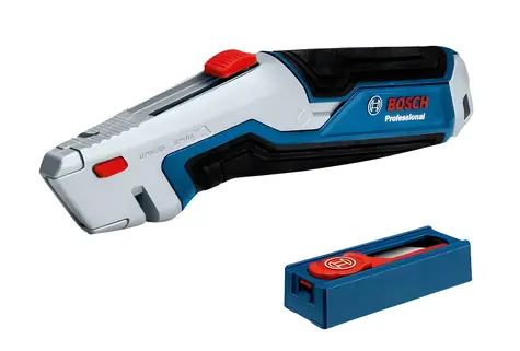 BOSCH 1600A027M5 / Nůž na koberce / 63 x 19 mm / 13 čepelí / modrá-šedá