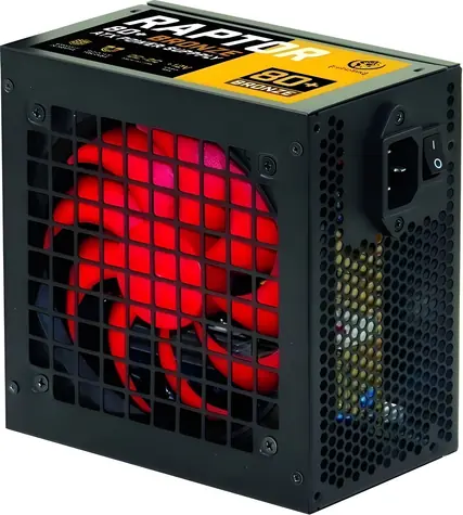 Rebeltec RAPTOR 600W / Zdroj / 80 PLUS Bronze / Aktivní PFC / 120mm ventilátor