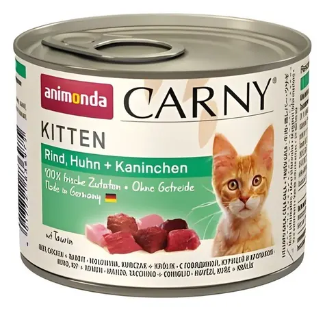 Animonda Carny Kitten hovězí, kuře, králík / Konzerva pro kočky / 200 g