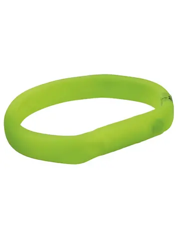 TRIXIE Obojek USB svítící plochý zelená / M-L / 50 cm / 18 mm