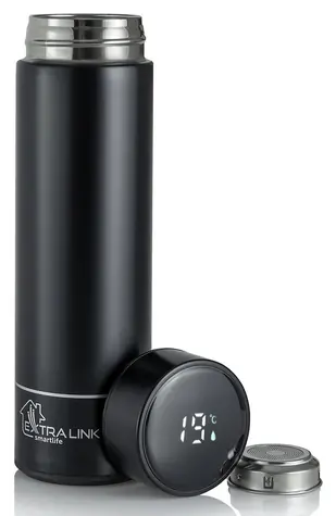 Extralink Smart Travel Mug černá / Chytrý termohrnek / 500 ml / LED displej