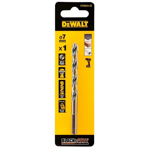 DeWalt / Vrták do kovu / HSS / Průměr 7 mm / Délka 109 mm