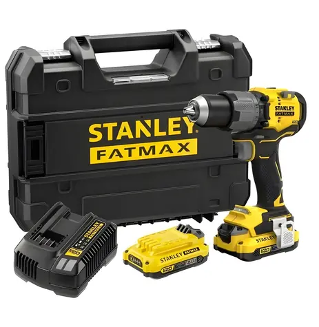 Stanley V20 SFMCD726D2T / Aku vrtačka / 18V / 500-2000 ot-min / 80 Nm / 2x 2.0 Ah PRO-STACK