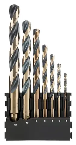 DeWalt Black & Gold / Sada vrtáků do kovu / 3-12 mm / 7 ks