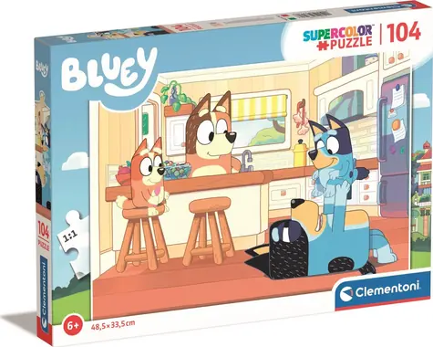 CLEMENTONI Puzzle Bluey / 104 dílků / 6-8 let