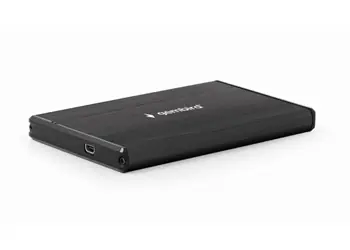 Gembird Externí box 2,5" černá / USB 3.0 case / SATA / broušený hliník